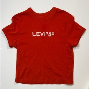 Levi's Red Crop Top Tee